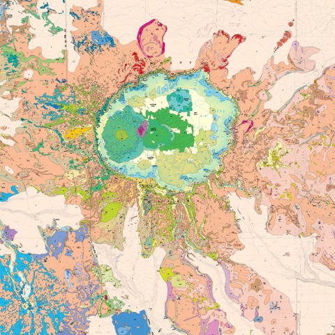 What lies beneath Crater Lake’s deep blue waters? The caldera of an ancient volcano! This USGS geologic map reveals c…